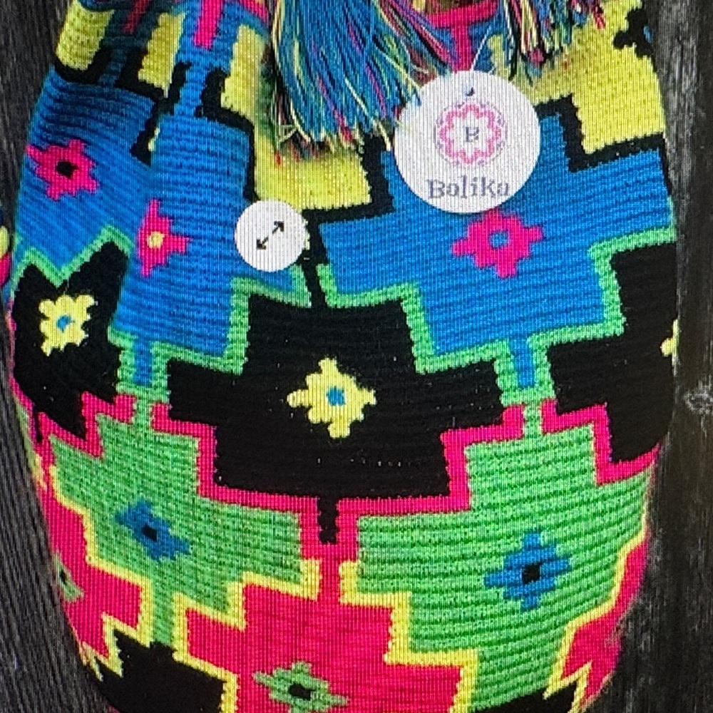 Wayuu Colorful Geometric Patterned backpack - Picture 4 of 6